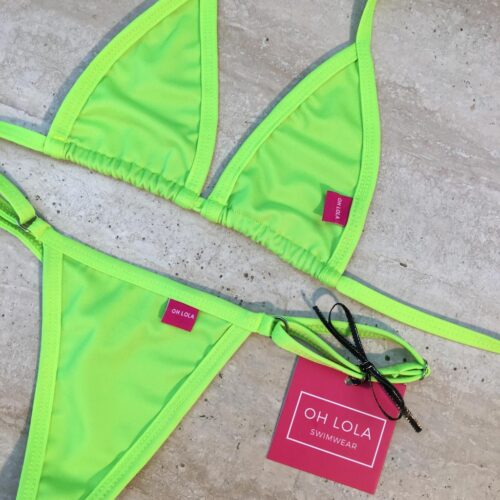 Neon Green Micro Bikini - Neon Green By OH LOLA SWIMWEAR