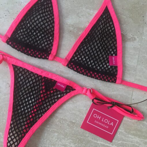Temptation Mesh Micro Bikini - Pink/Black