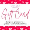 A Gift Card with Cute hearts on the background