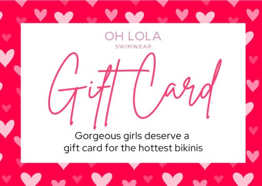 A Gift Card with Cute hearts on the background