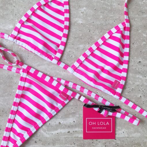 Pink Mint Micro Bikini by OH LOLA SWIMWEAR