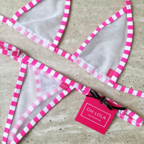 Pink Trouble Micro Bikini by OH LOLA SWIMWEAR