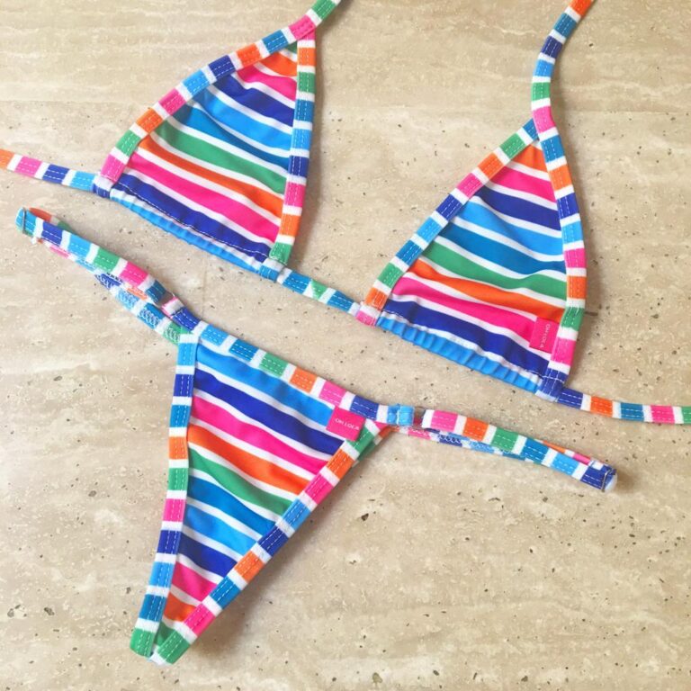 Lisa Micro Bikini By OH LOLA SWIMWEAR - Sexy Stripes