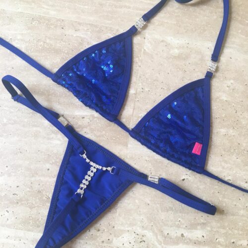 Antonella Micro Bikini by OH LOLA SWIMWEAR - Side Adjustable, G-String BACK