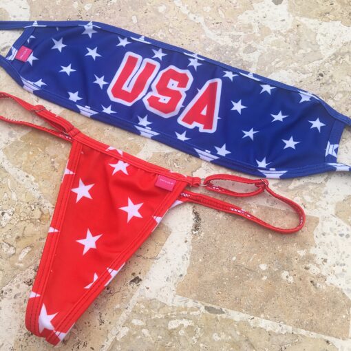 USA Bandeau Bikini by OH LOLA SWIMWEAR