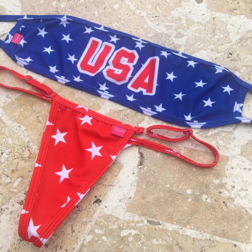USA Bandeau Bikini by OH LOLA SWIMWEAR