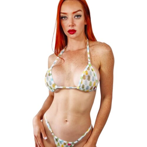 Pineapple Vibes Sheer Bikini by OH LOLA SWIMWEAR - Main