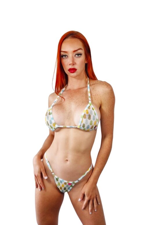 Pineapple Vibes Sheer Bikini by OH LOLA SWIMWEAR - Main