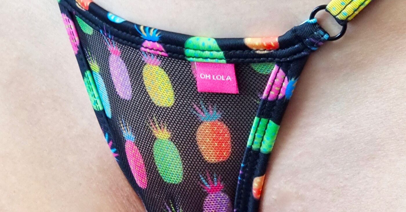 Pineapple Party Sheer Micro Bikini by OH LOLA SWIMWEAR