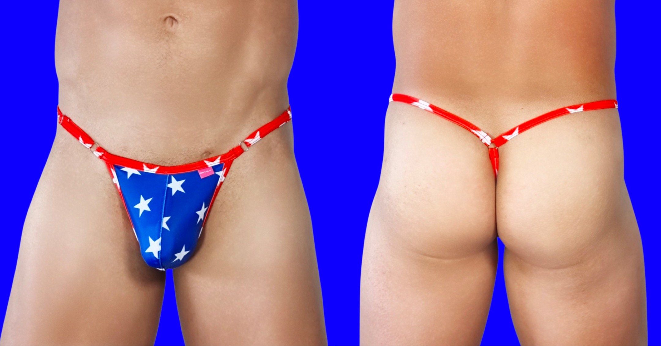 America Men's Thong by OH LOLA 4 MEN