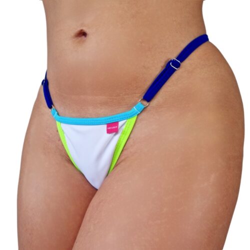 Spring Break Micro Bikini by OH LOLA SWIMWEAR - Side Adjustable V-String Bottom