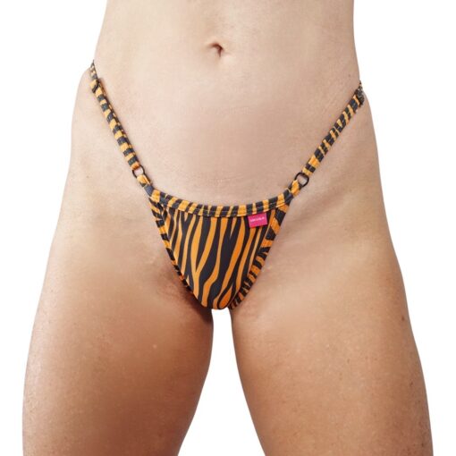 Bengal Micro Bikini by OH LOLA SWIMWEAR - Side Adjustable V-String Bottom