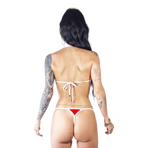 Marea Sport Bikini (Red) - Side Adjustable V-String Bottom