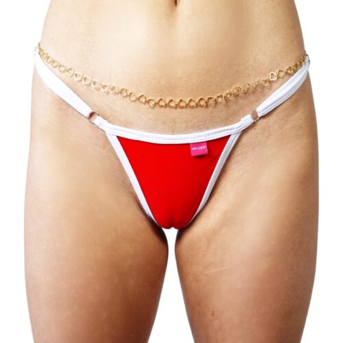 Marea Sport Bikini (Red) - Side Adjustable V-String Bottom