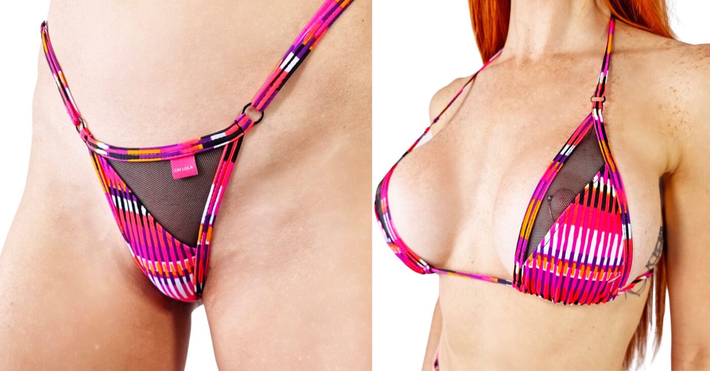 Tropical Heat Sheer Bikini by OH LOLA SWIMWEAR