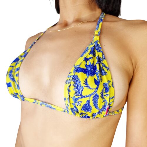 Royal Micro Bikini Yellow / Blue - Top Details