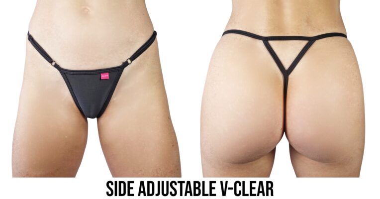 Side Adjustable V-Clear Bottom by OH LOLA SWIMWEAR