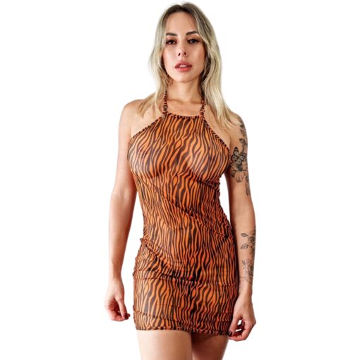 Bengal One-Piece Sheer Dress by OH LOLA SWIMWEAR