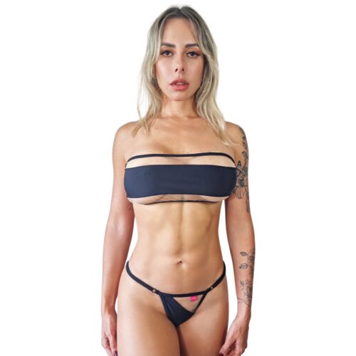 Rosaline Bandeau Micro Bikini by OH LOLA SWIMWEAR