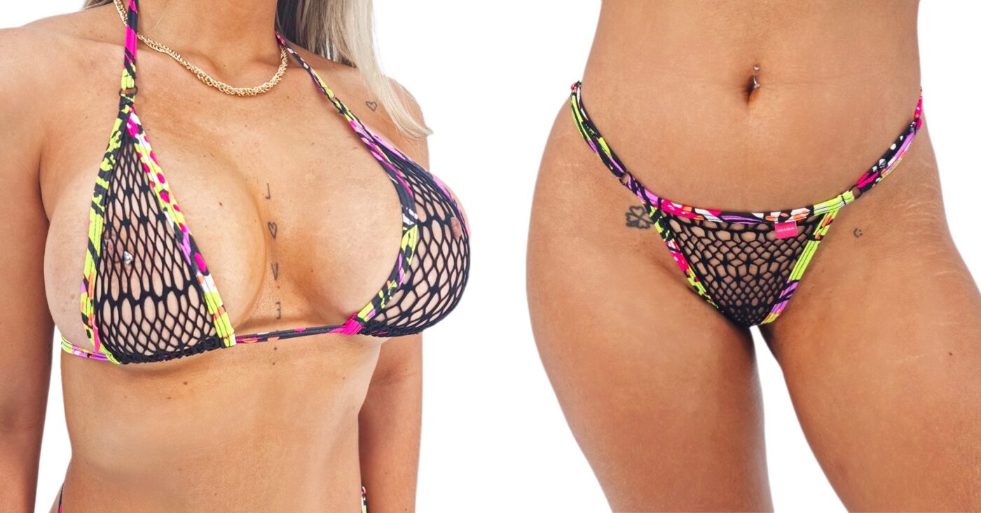 Giovanna Sheer Micro Bikini by OH LOLA SWIMWEAR Top and bottom