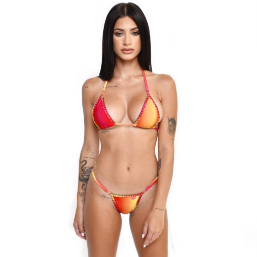 Sunset Dream Crochet micro Bikini by Oh Lola Swimwear