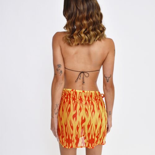 Fire Blaze Sheer Pareo by Oh Lola Swimwear Rear