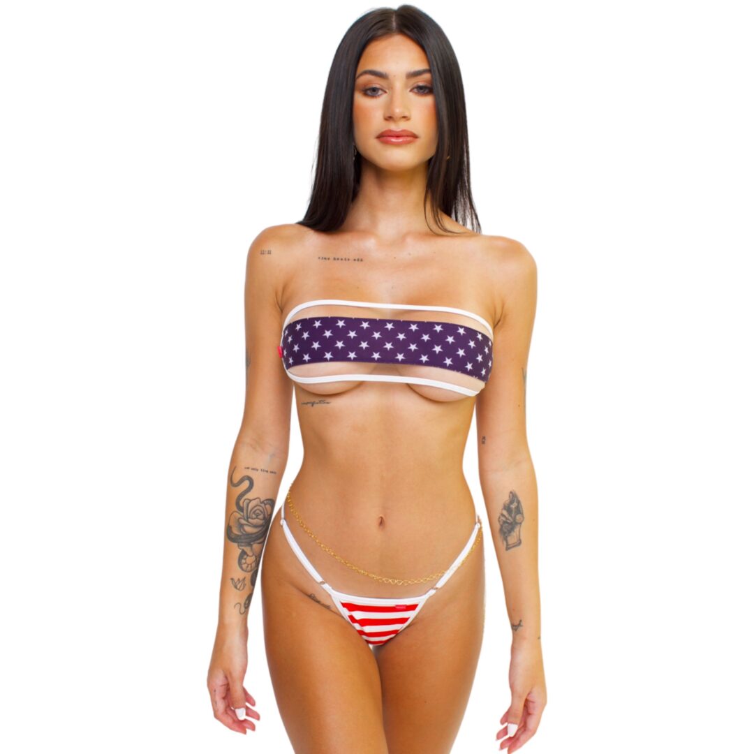 American Pride Bandeau Bikini by Oh Lola Swimwear_
