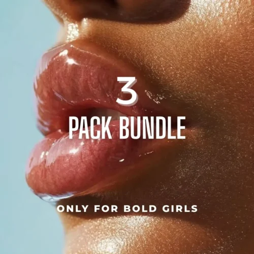 Female model lips to promote the 3-Pack Bundle Mystery Bikinis Box