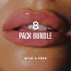 Frontal view of model lips to introduce the 8 Mystery Bikini Box