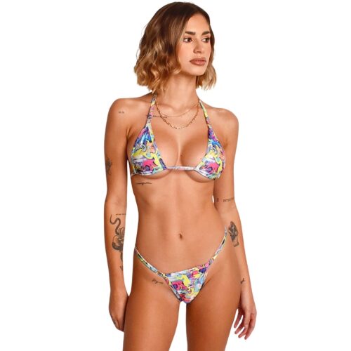Sexy Canvas Micro Bikini by Oh Lola Swimwear