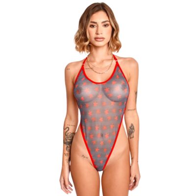 Liberty Land Sheer Swimsuit by Oh Lola Swimwear
