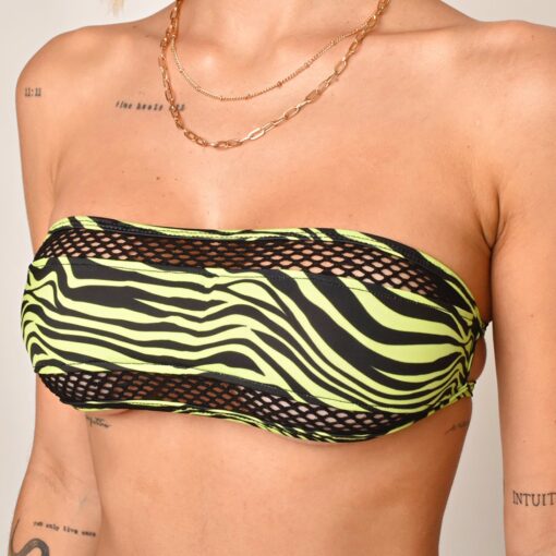 Midnight Predator Bandeau Bikini Top