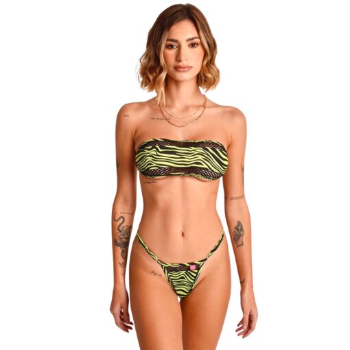 Midnight Predator Bandeau Bikini by Oh Lola Swimwear Main