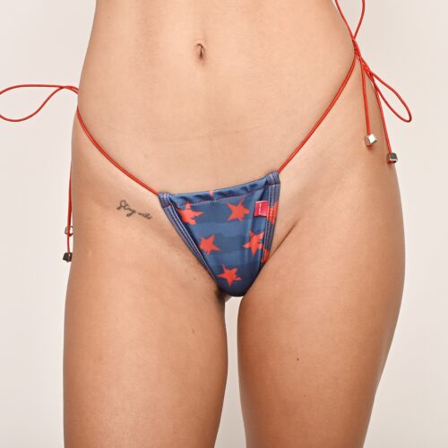 Sexy Liberty String Bikini - Side Tied G-String Front View
