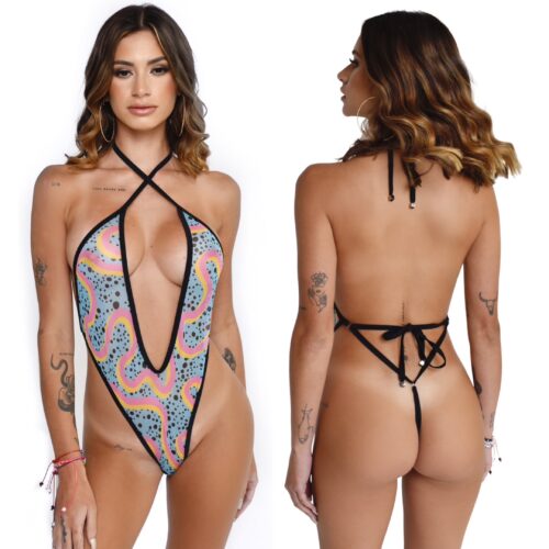 Miami Vibes See Thru Swimsuit by Oh Lola Swimwear