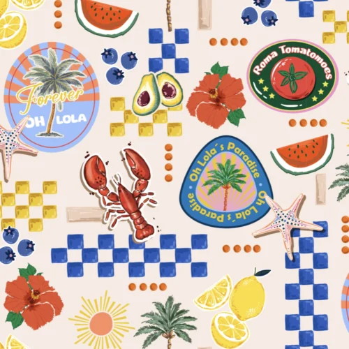 Print Pattern of the Caribbean Bites Sheer Bikini