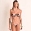 wildcat bandeau bikini full body front view animal print bikini
